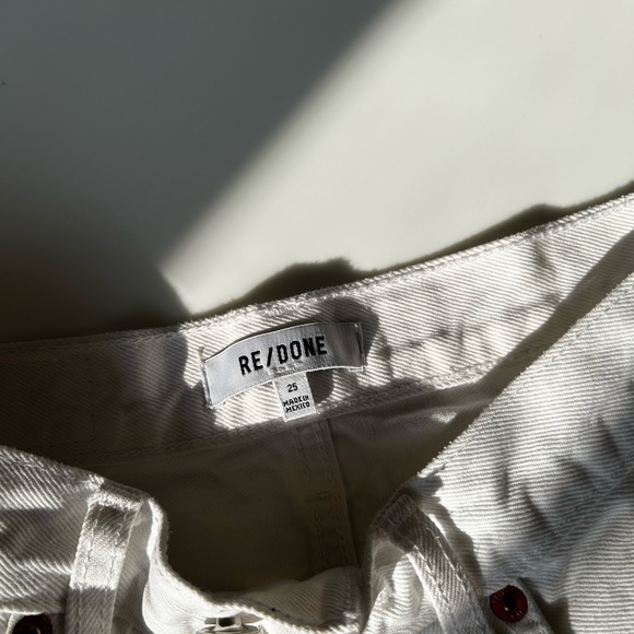 RE/DONE 70s Stove Pipe White Jeans - Picture 7 of 16